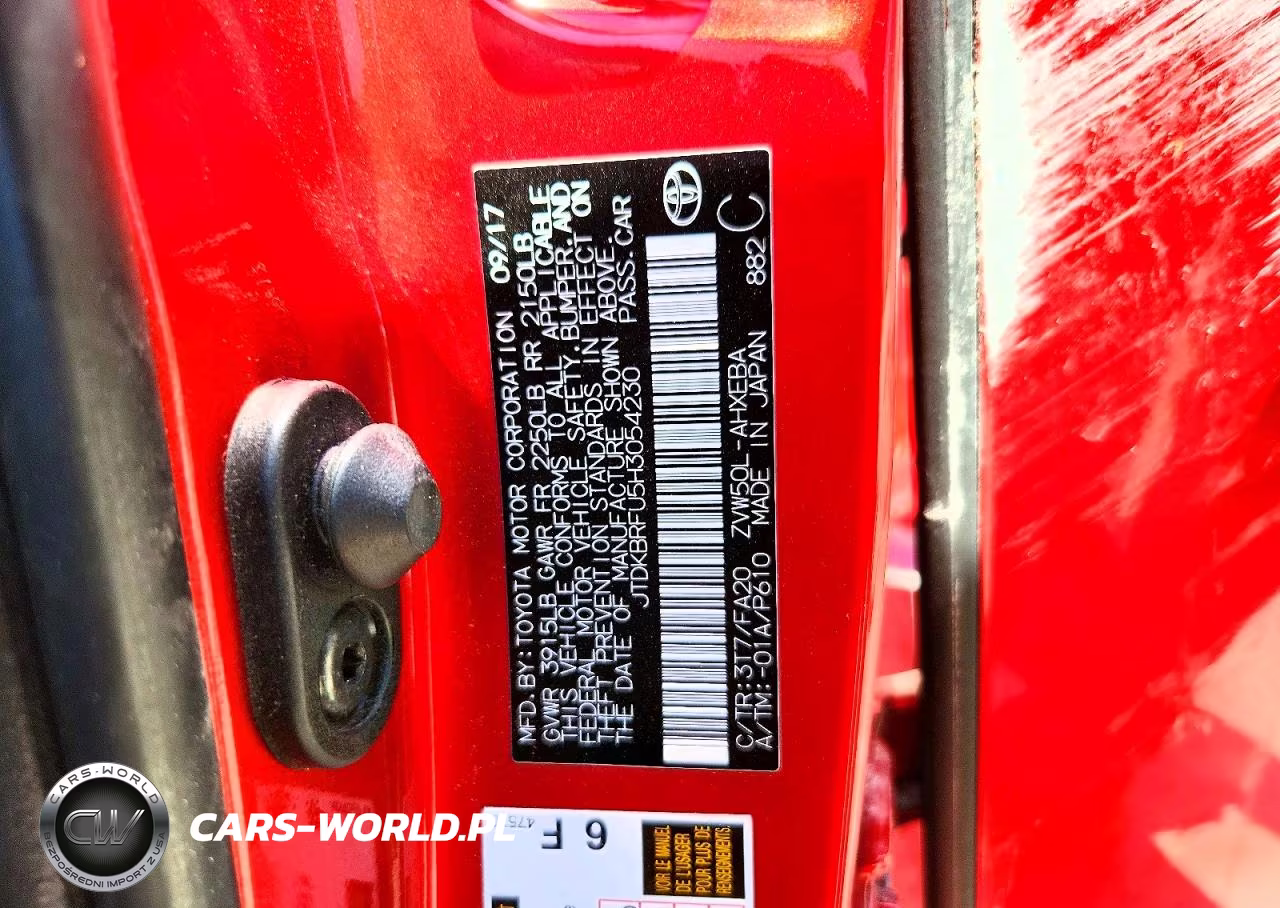 2017 Toyota Prius One VIN:JTDKBRFU5H3054230 - 12