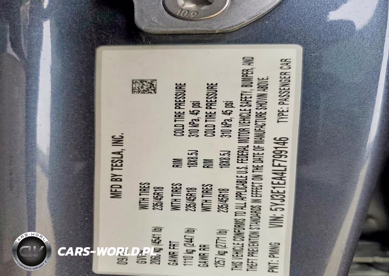 2020 Tesla Model 3 VIN:5YJ3E1EA4LF799146 - 12