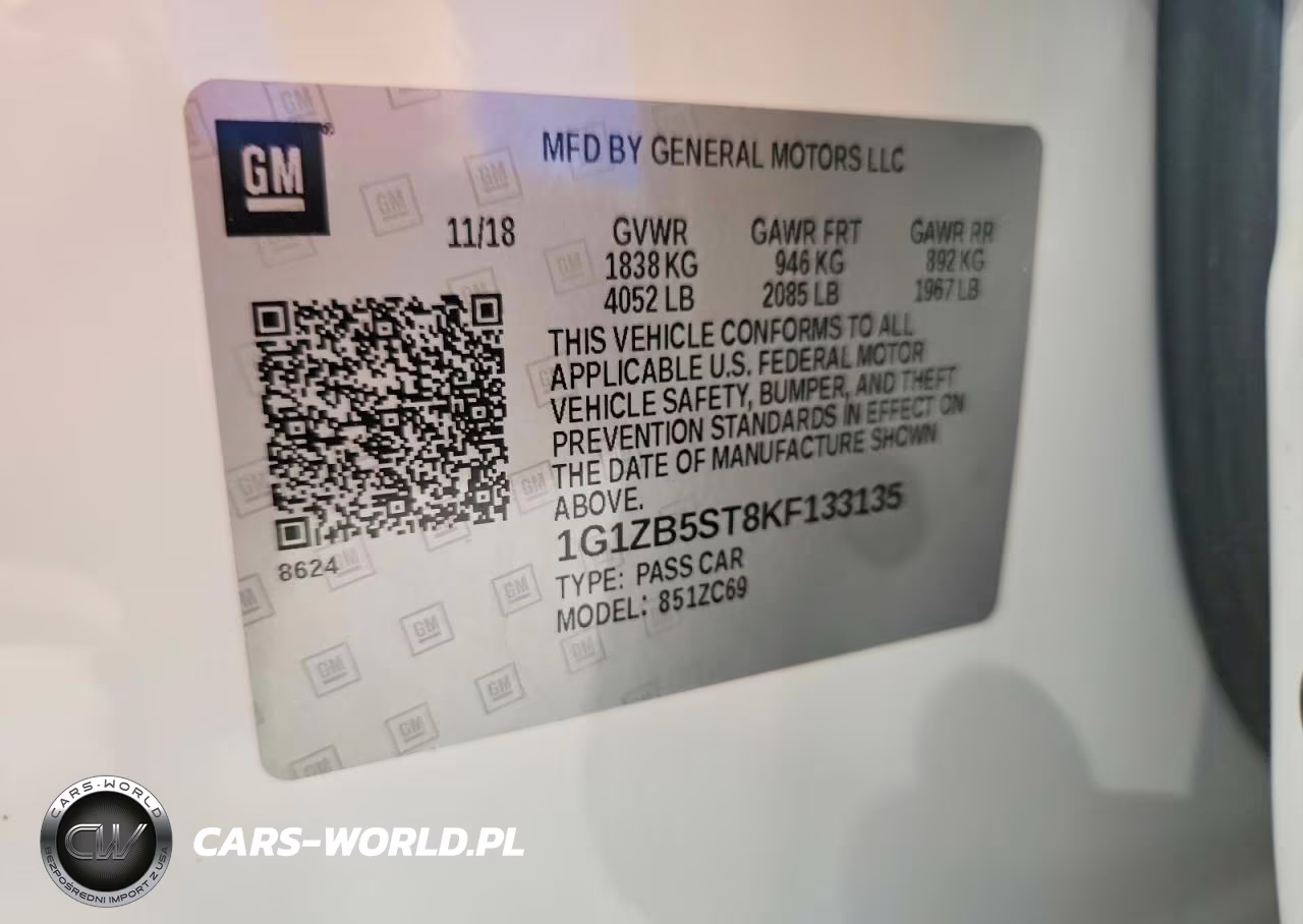 2019 Chevrolet Malibu Ls VIN:1G1ZB5ST8KF133135 - 12