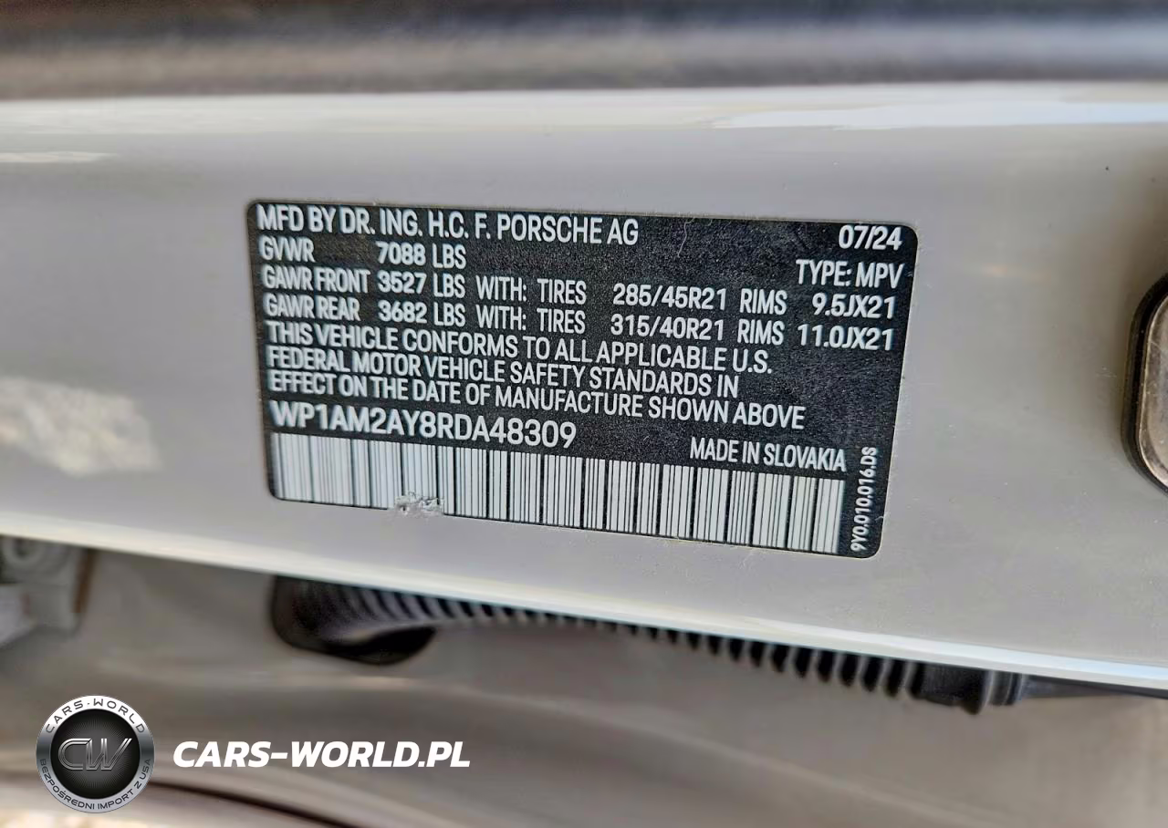 2024 Porsche Cayenne Turbo E-Hybrid VIN:WP1AM2AY8RDA48309 - 13