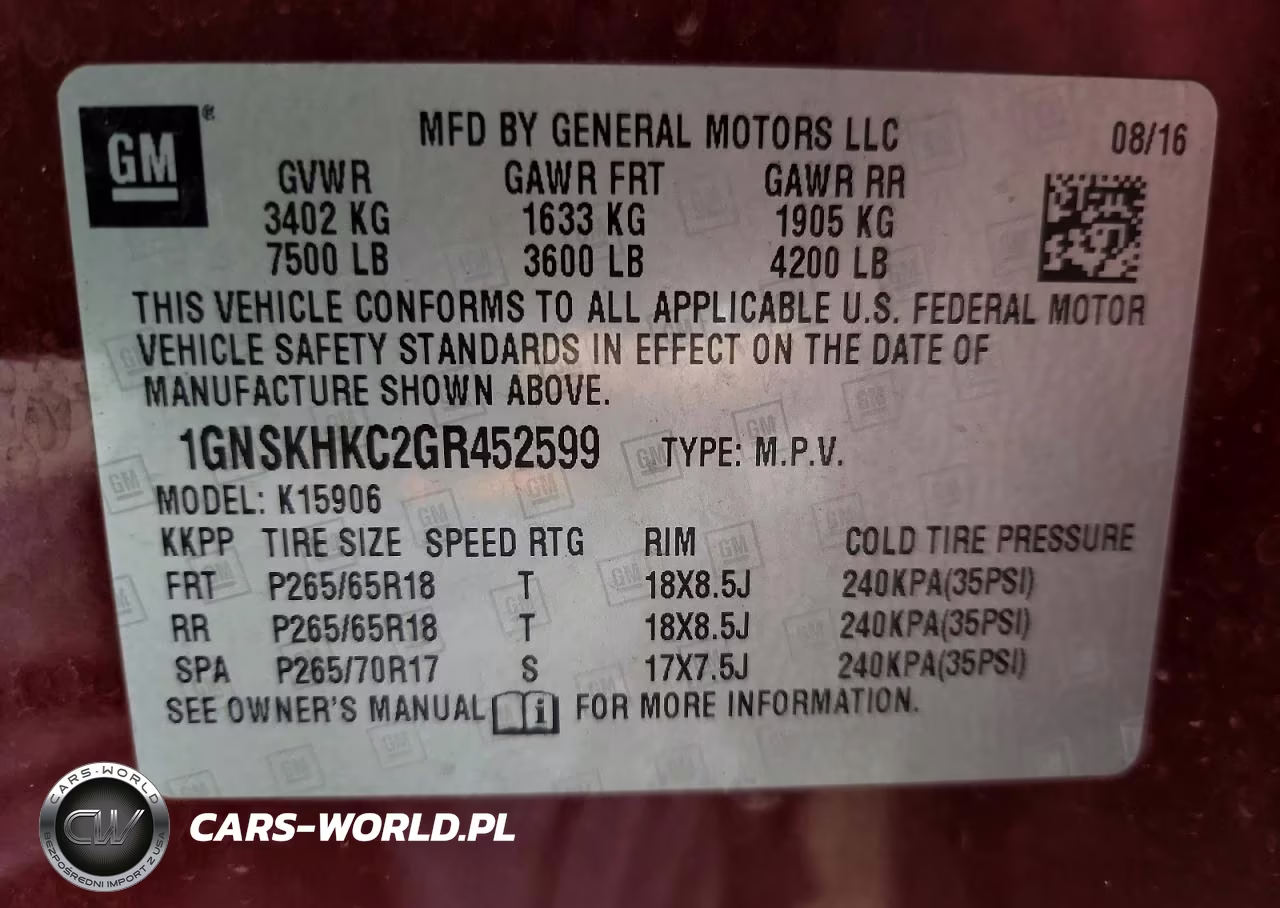 2016 Chevrolet Suburban K1500 Lt VIN:1GNSKHKC2GR452599 - 14