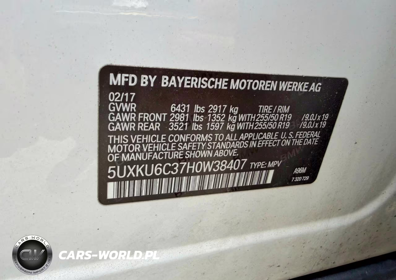 2017 BMW X6 xDrive50I VIN:5UXKU6C37H0W38407 - 10