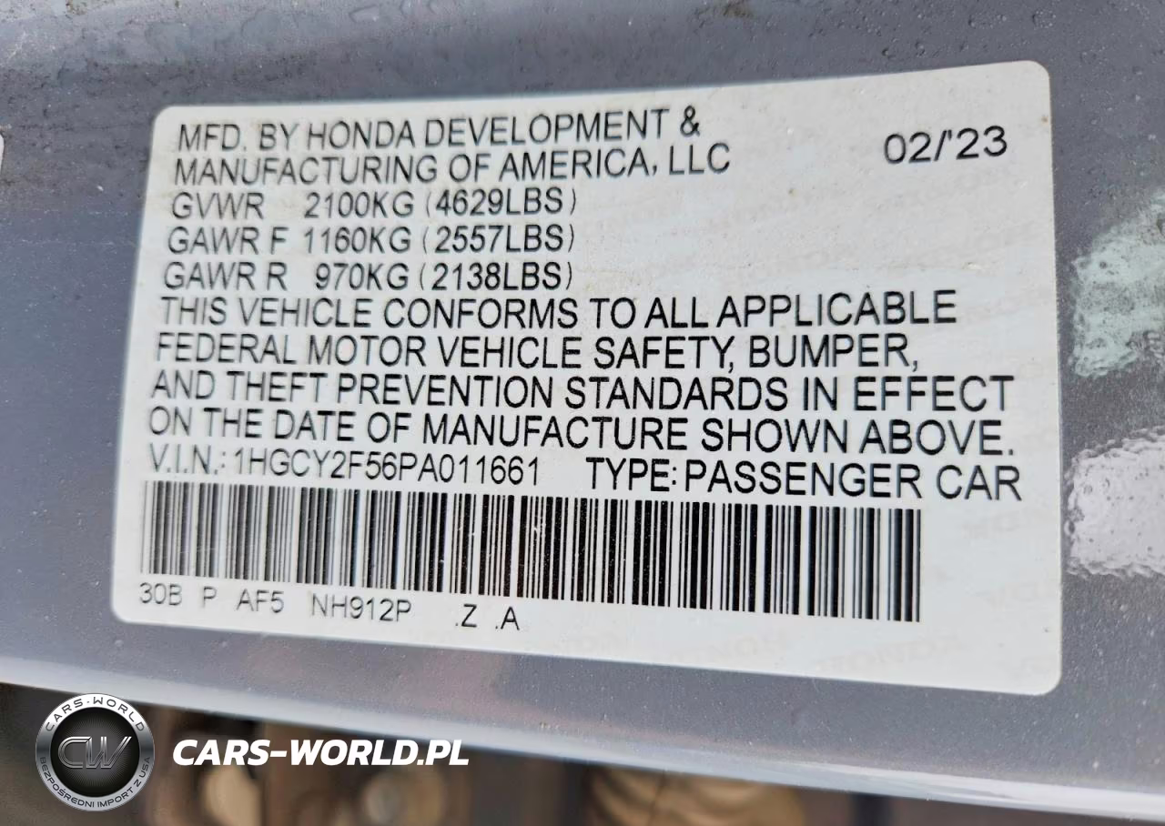 2023 Honda Accord Hybrid Sport VIN:1HGCY2F56PA011661 - 12