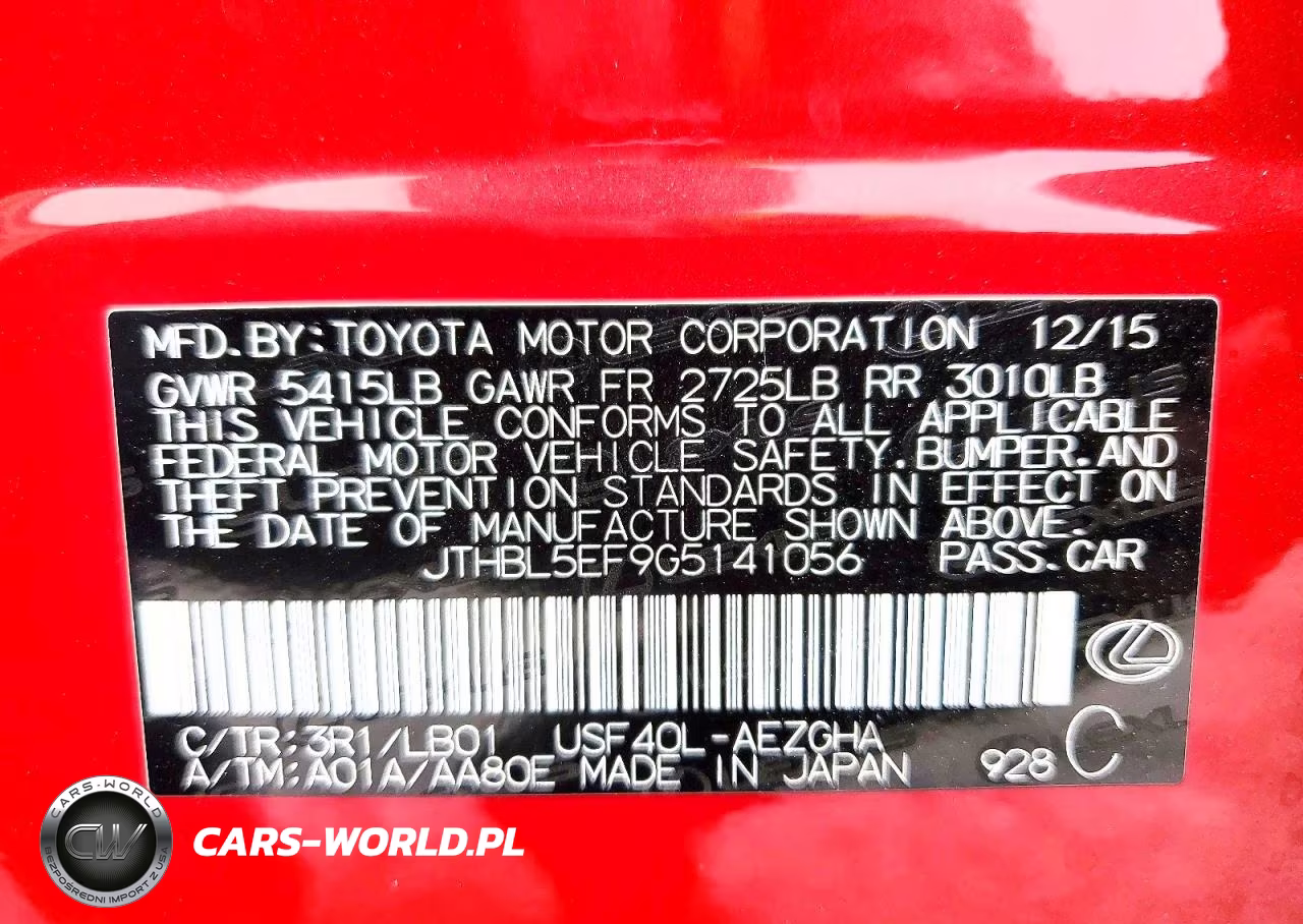 2016 Lexus Ls 460 Awd VIN:JTHBL5EF9G5141056 - 13