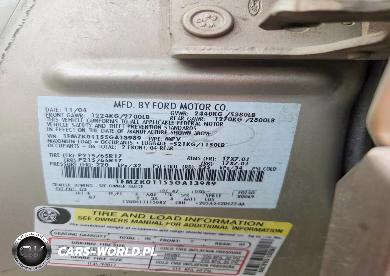 2005 Ford Freestyle Se VIN:1FMZK01155GA13989 - 14