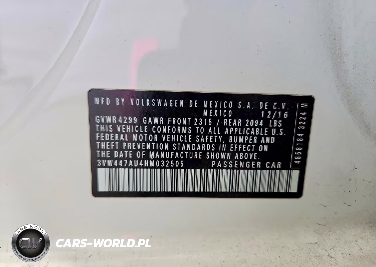 2017 Volkswagen Gti S-Se VIN:3VW447AU4HM032505 - 12