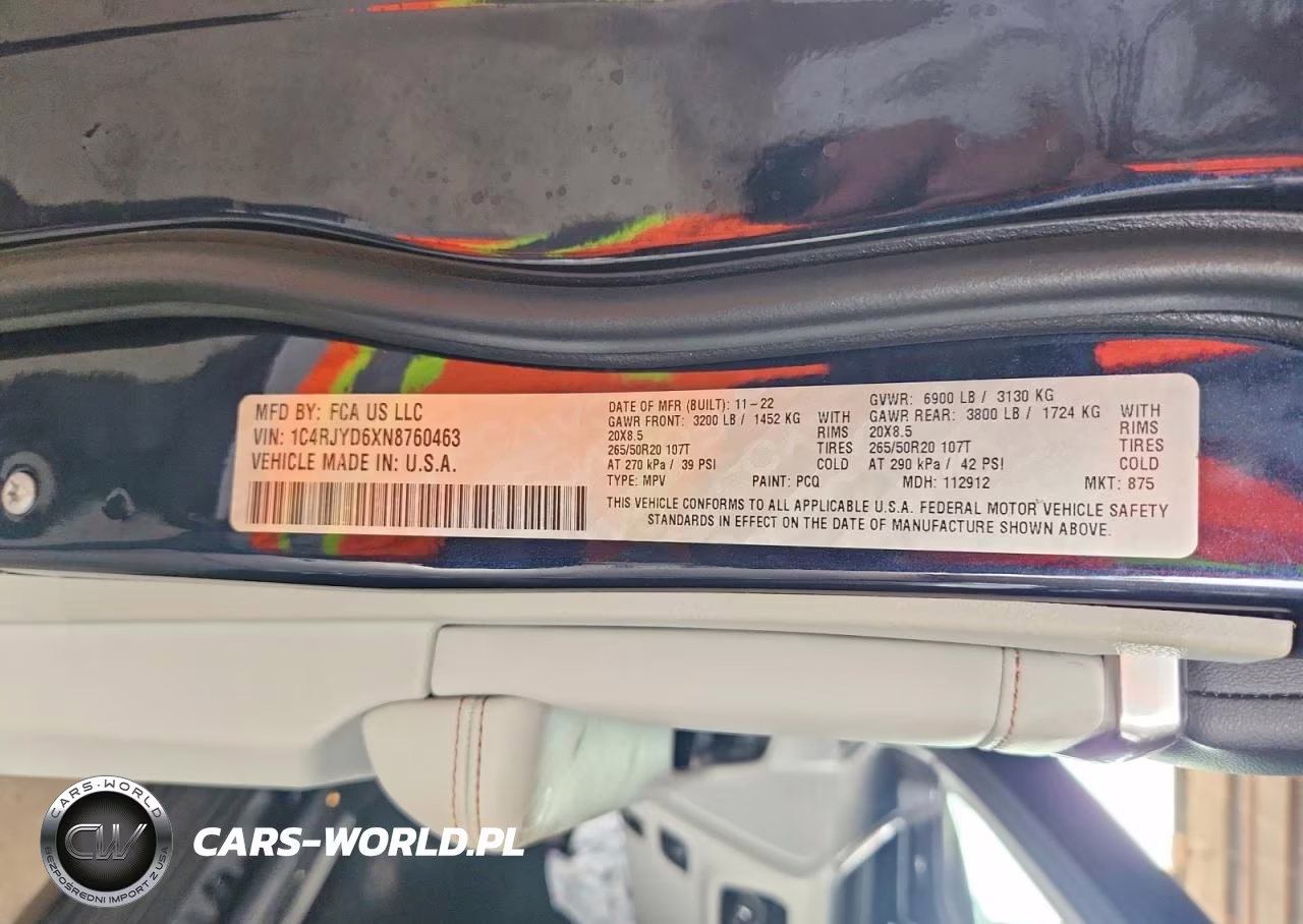 2022 Jeep Grand Cherokee Overland 4Xe VIN:1C4RJYD6XN8760463 - 13