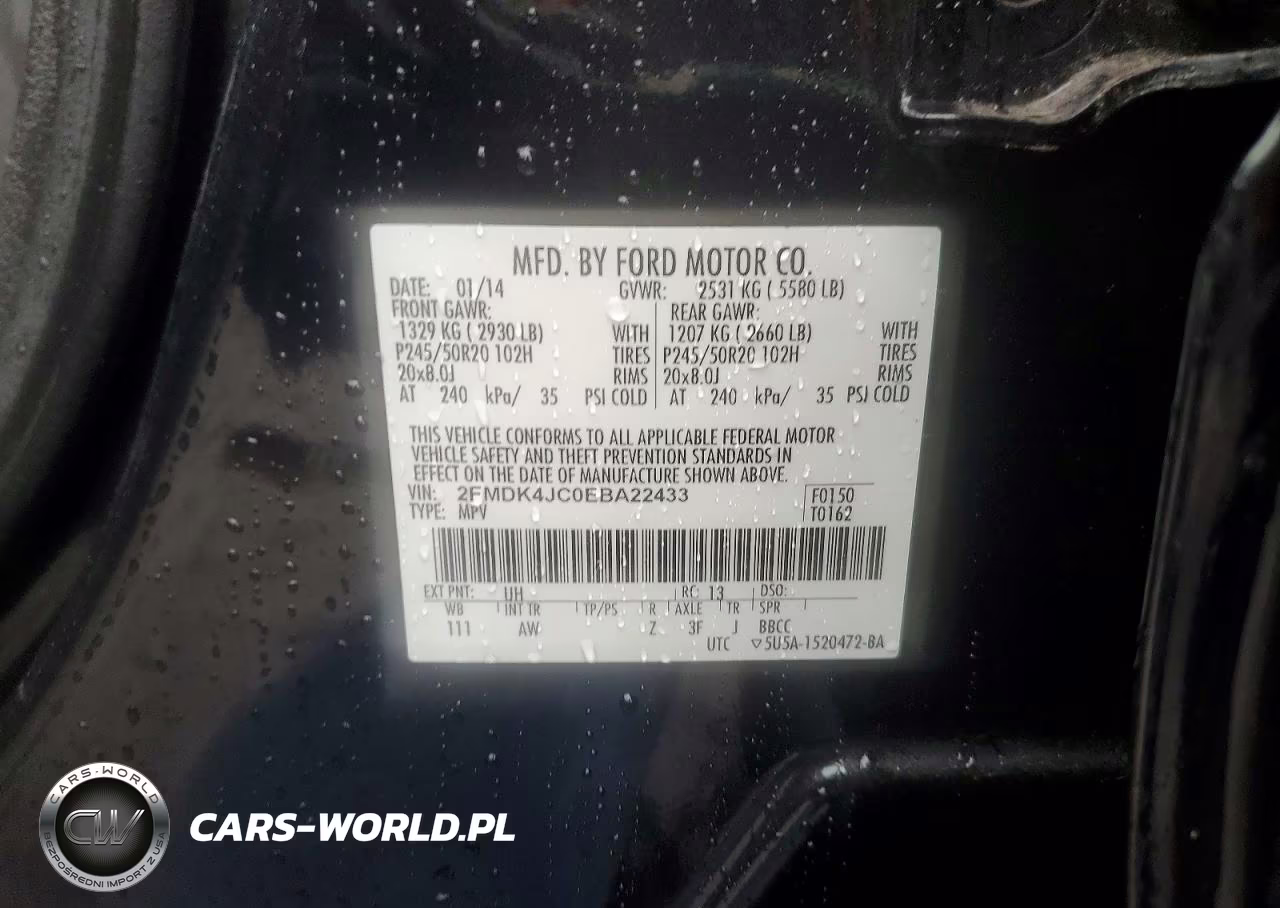 2014 Ford Edge Sel VIN:2FMDK4JC0EBA22433 - 13