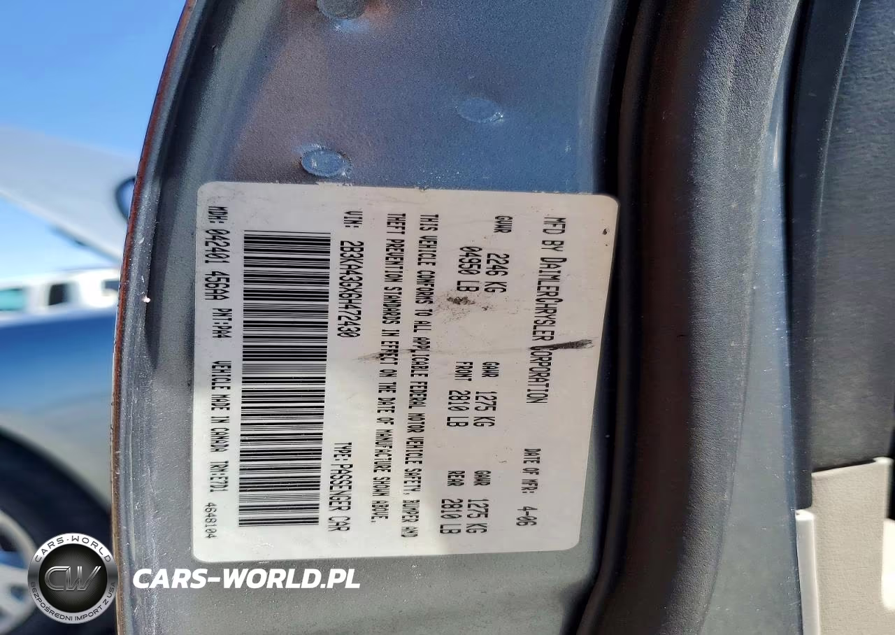 2006 Dodge Charger Se VIN:2B3KA43GX6H472430 - 12
