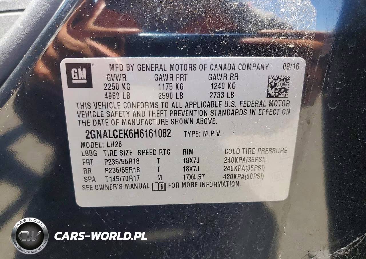 2017 Chevrolet Equinox Lt VIN:2GNALCEK6H6161082 - 13