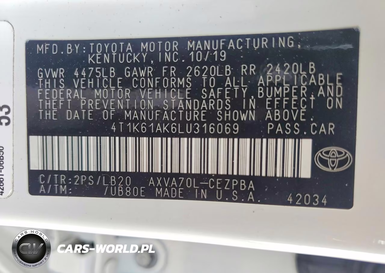 2020 Toyota Camry Xse VIN:4T1K61AK6LU316069 - 12