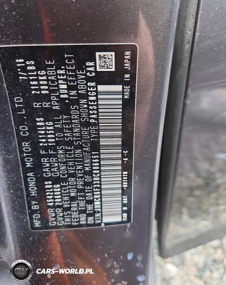 2017 Honda Accord Hybrid VIN:JHMCR6F33HC006651 - 12