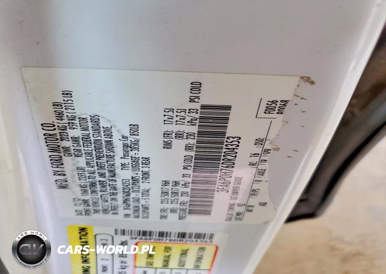 2013 Ford Fusion Se VIN:3FA6P0H76DR204353 - 13