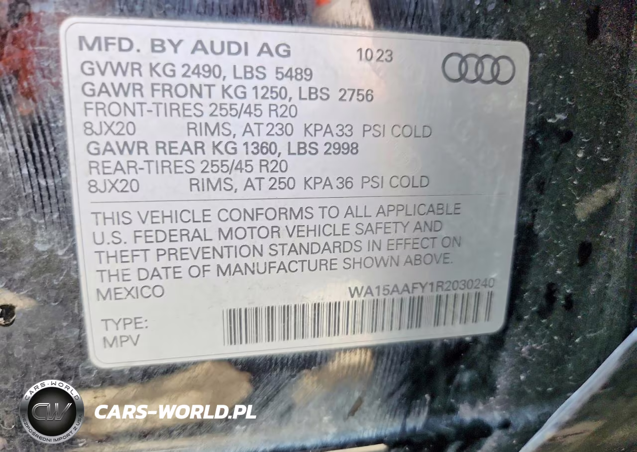 2024 Audi Q5 Sportback Prm Pls 45 VIN:WA15AAFY1R2030240 - 14