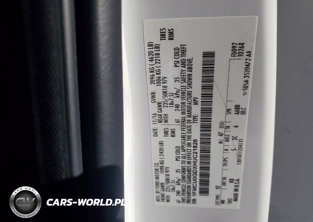 2017 Ford Escape Se VIN:1FMCU0GDXHUC21826 - 13