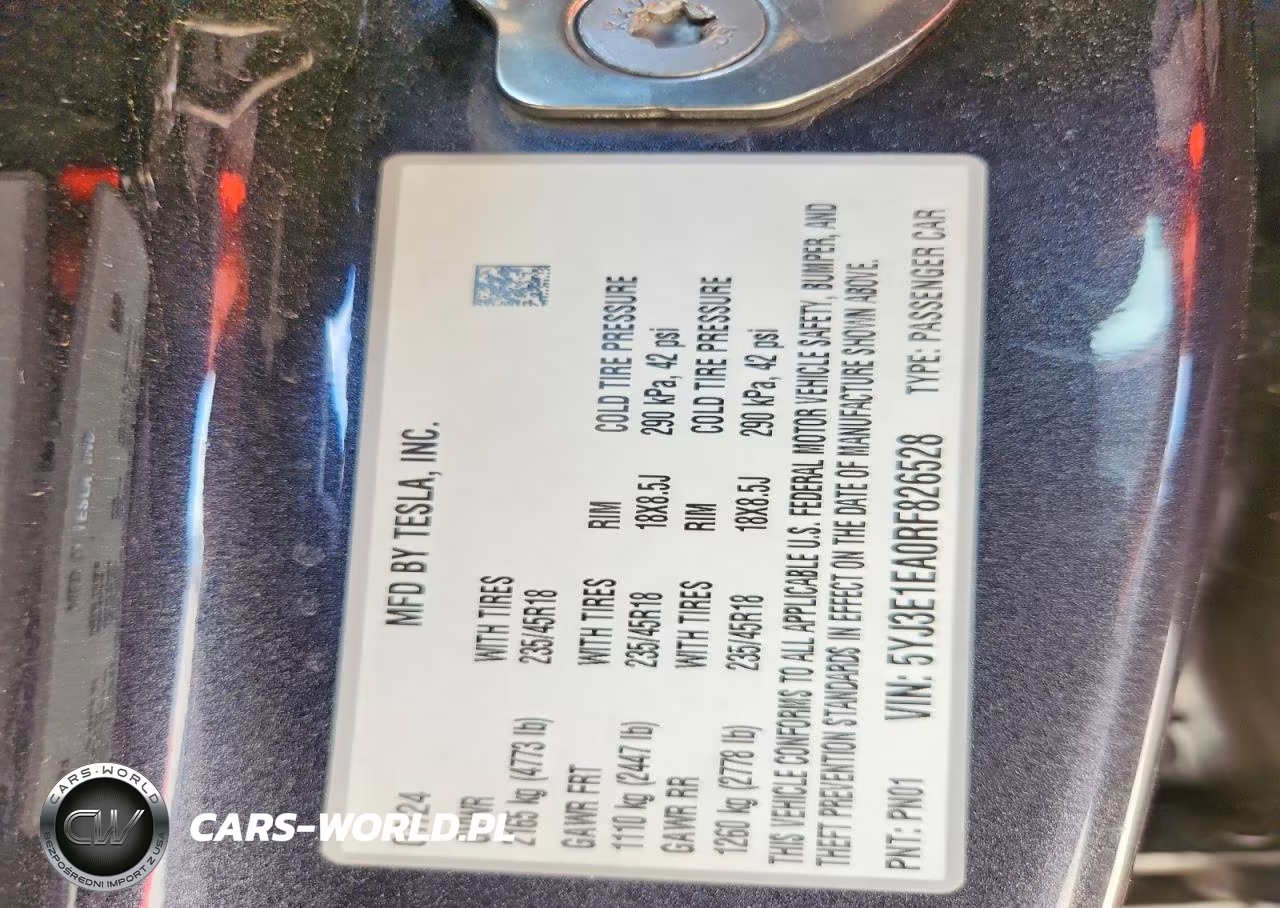 2024 Tesla Model 3 VIN:5YJ3E1EA0RF826528 - 13