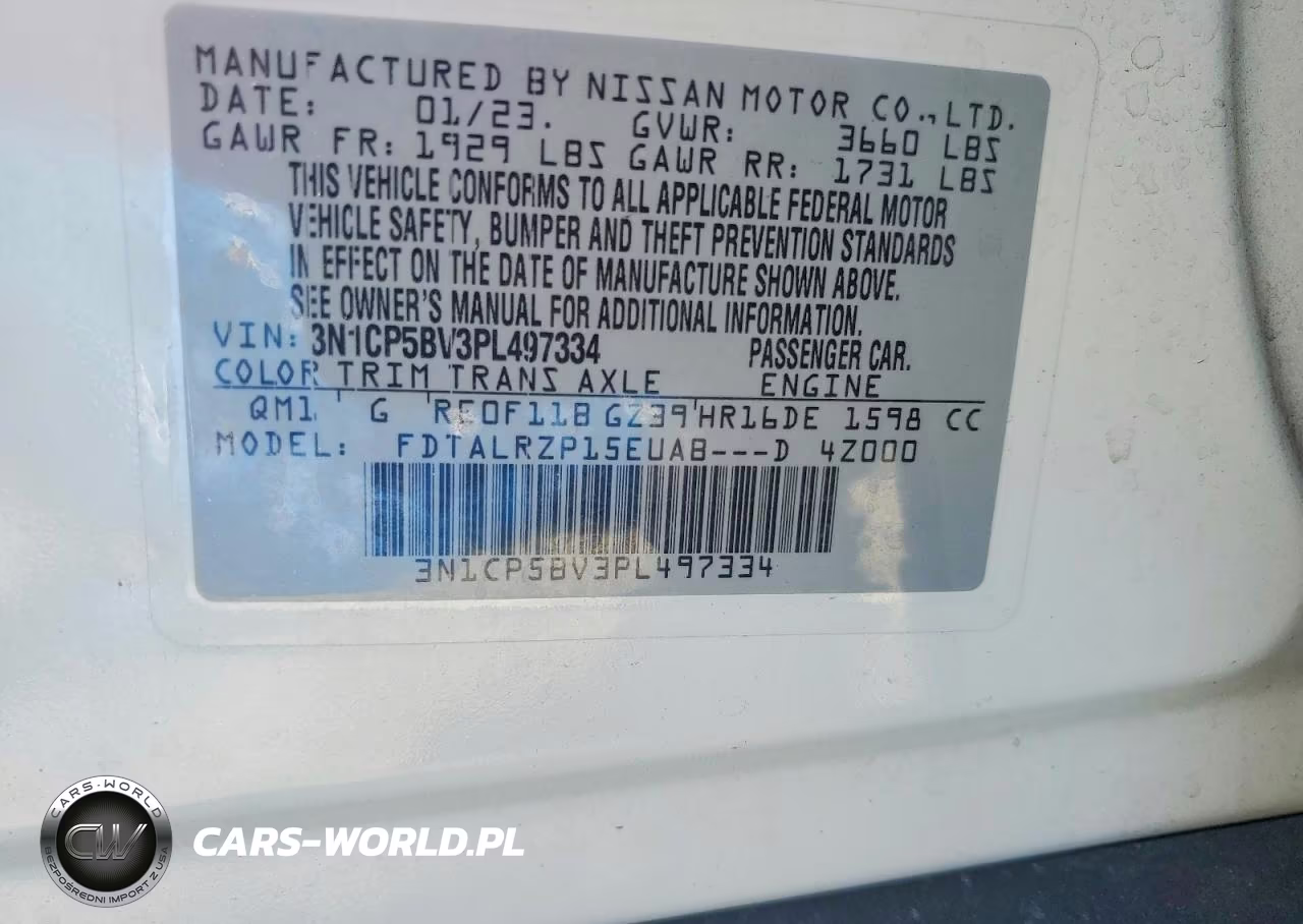 2023 Nissan Kicks S VIN:3N1CP5BV3PL497334 - 13