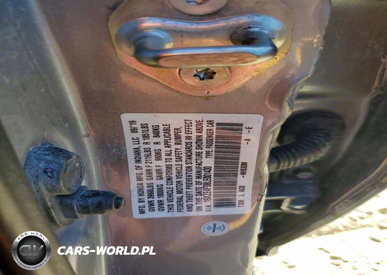 2020 Honda Insight Ex VIN:19XZE4F58LE001430 - 12
