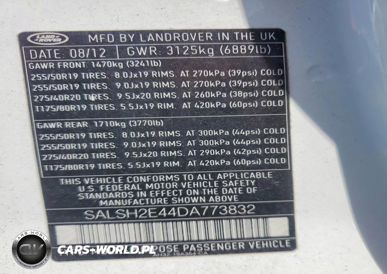 2013 Land Rover Range Rover Sport Sc VIN:SALSH2E44DA773832 - 12
