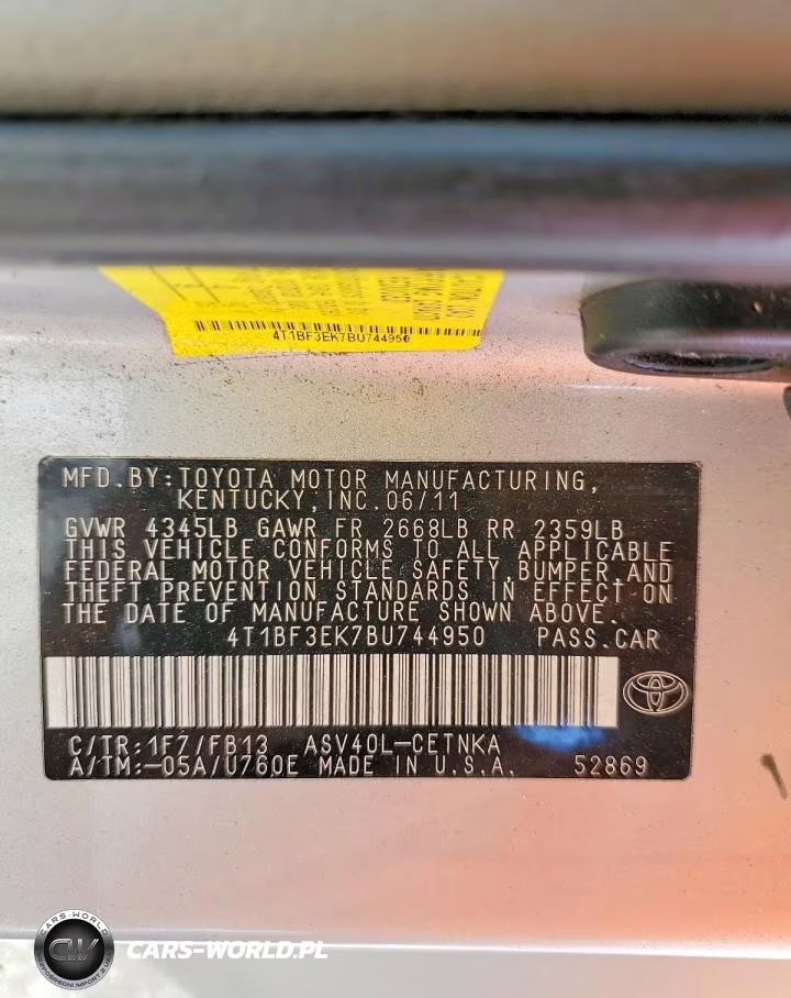 2011 Toyota Camry Le VIN:4T1BF3EK7BU744950 - 12