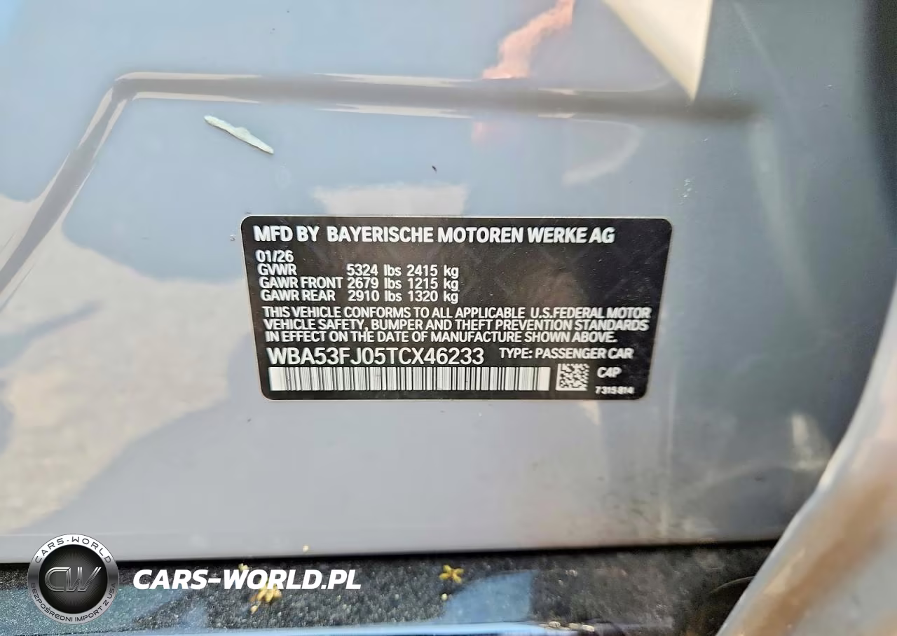 2026 BMW 530 Xi VIN:WBA53FJ05TCX46233 - 12