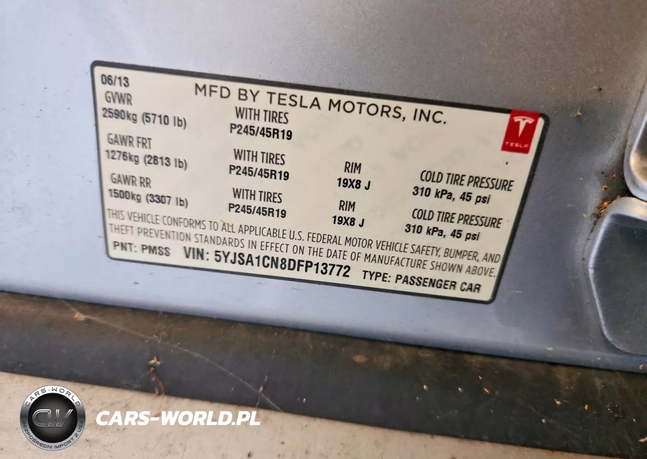 2013 Tesla Model S VIN:5YJSA1CN8DFP13772 - 12