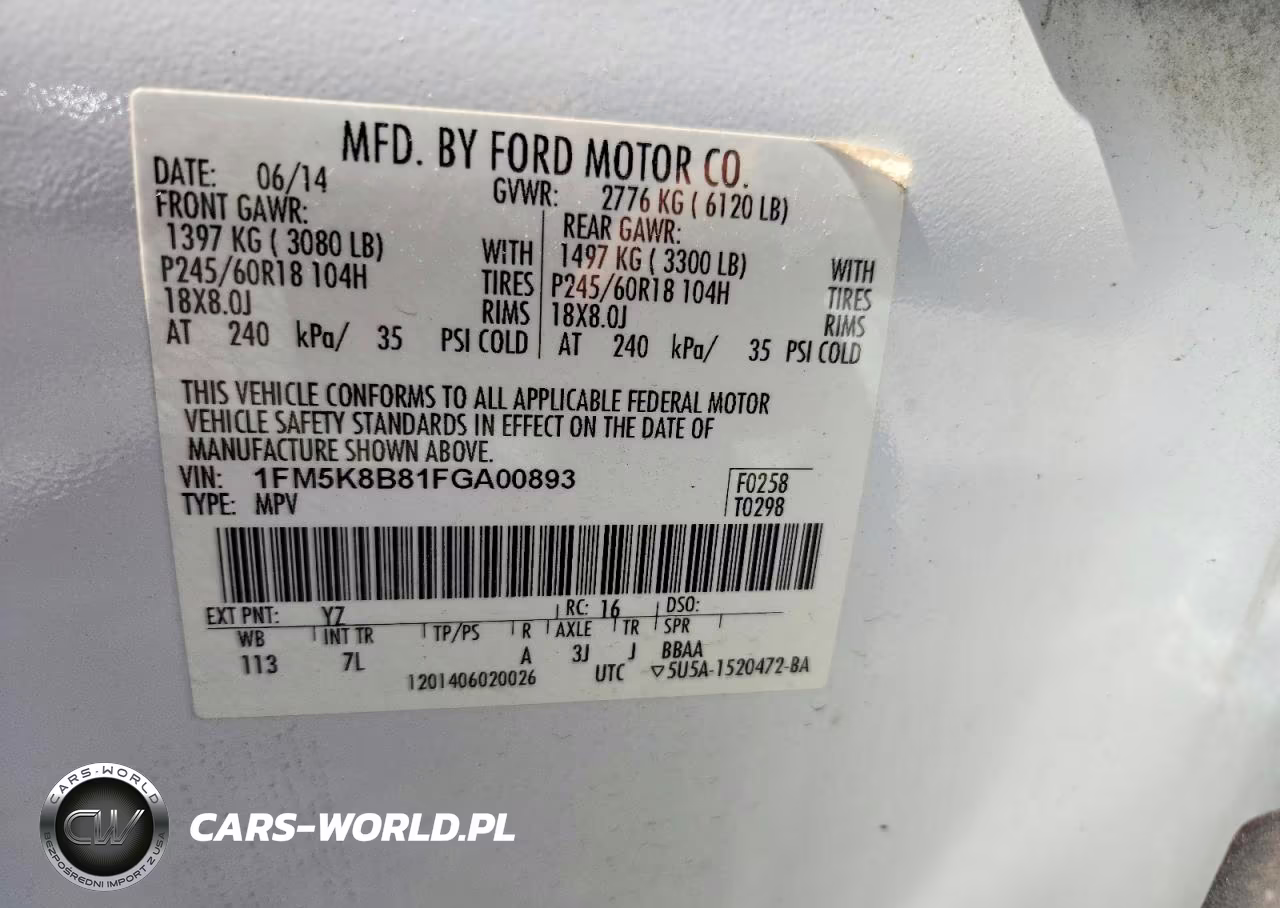 2015 Ford Explorer VIN:1FM5K8B81FGA00893 - 13
