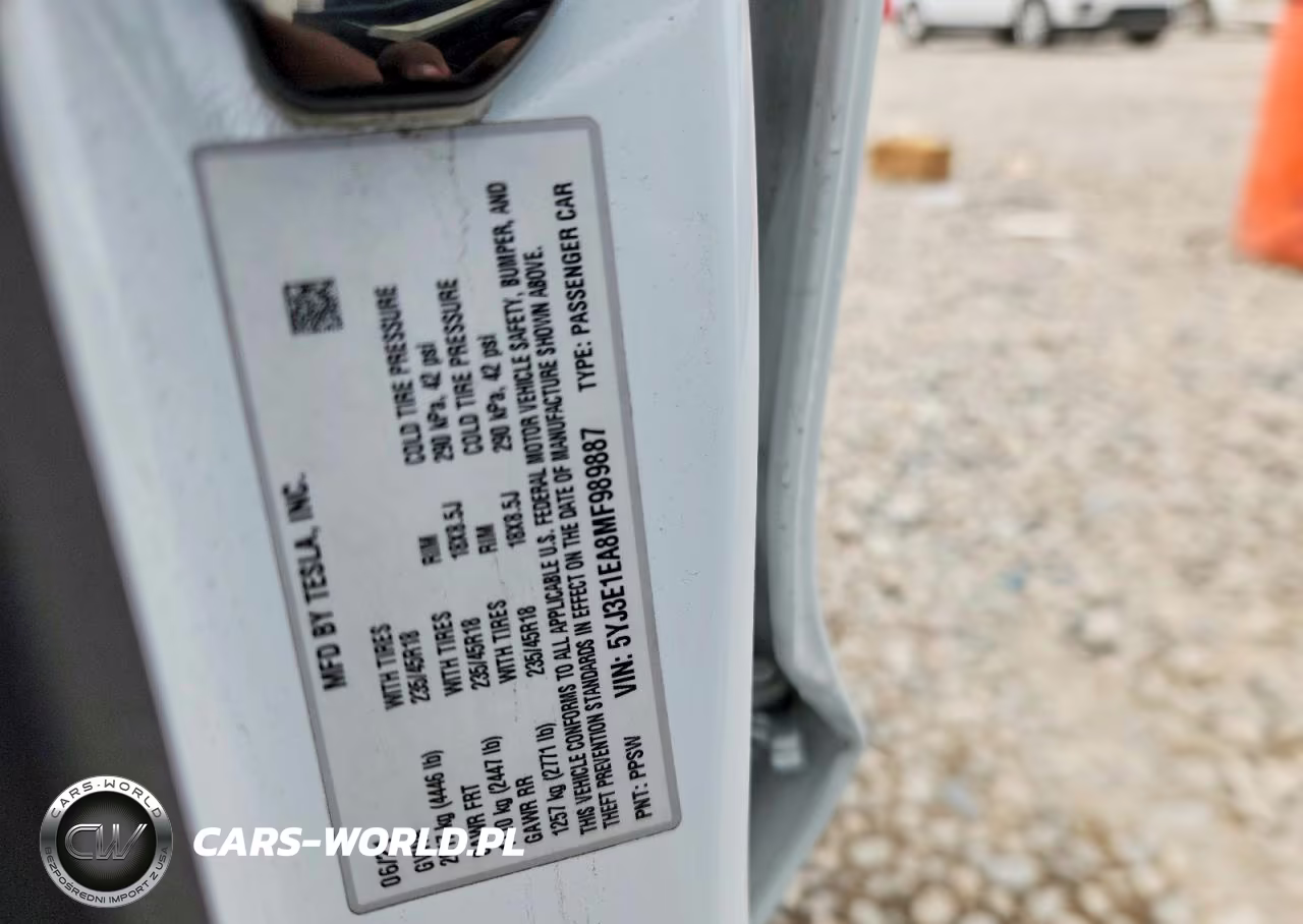 2021 Tesla Model 3 VIN:5YJ3E1EA8MF989887 - 12