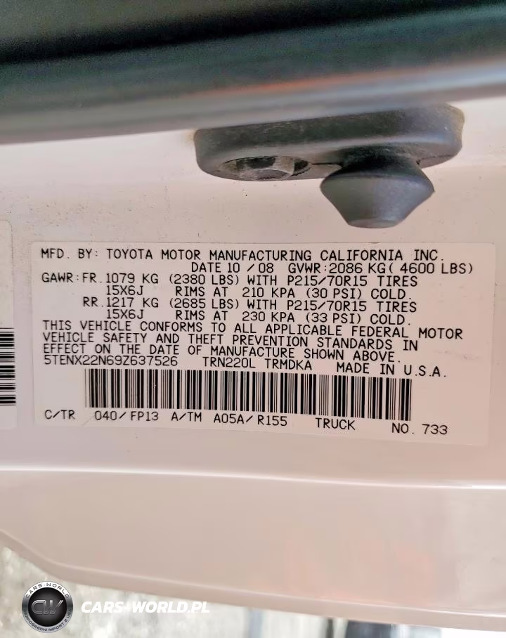 2009 Toyota Tacoma Base VIN:5TENX22N69Z637526 - 12