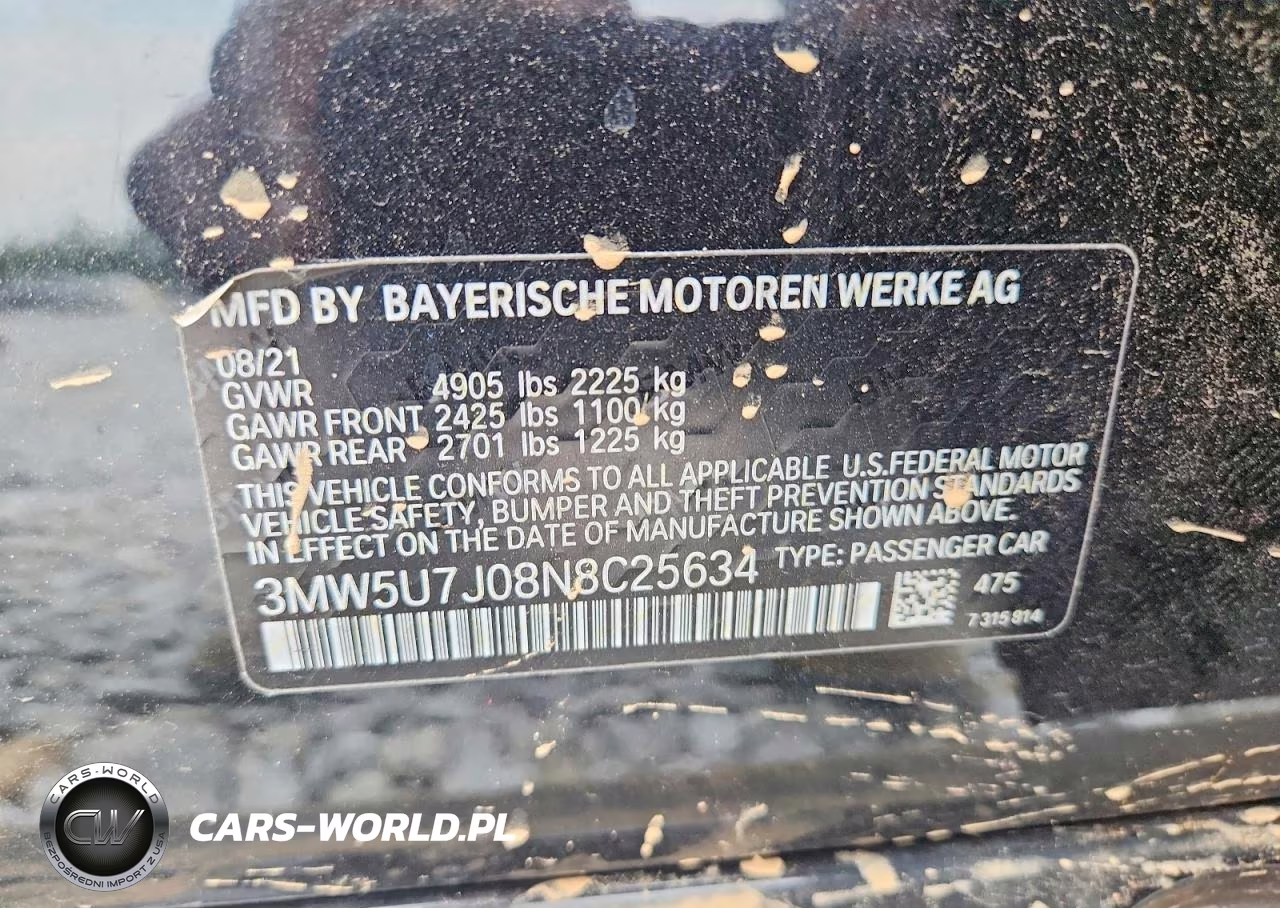 2022 BMW M340I VIN:3MW5U7J08N8C25634 - 13