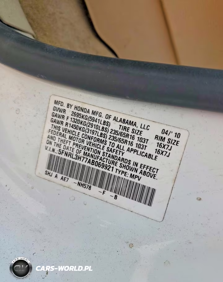2010 Honda Odyssey Exl VIN:5FNRL3H77AB069921 - 13