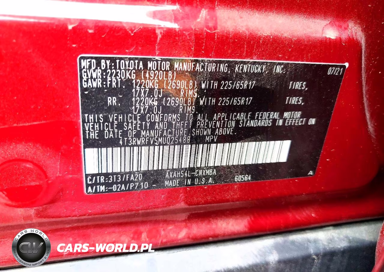 2021 Toyota Rav4 Hybrid Xle VIN:4T3RWRFV5MU025488 - 13