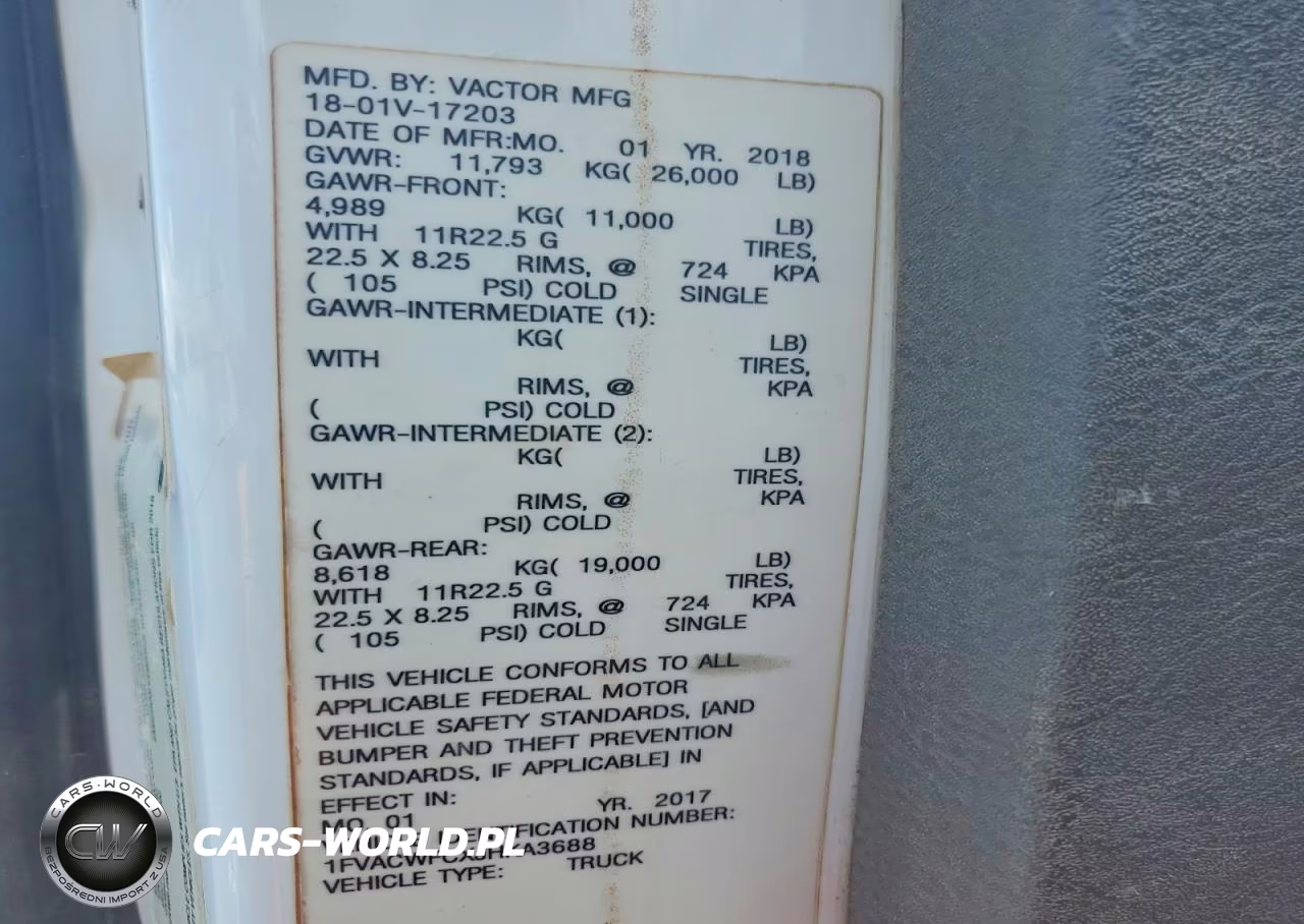 2018 Freightliner Business Class M2 Vacuum Truck VIN:1FVACWFCXJHKA3688 - 10