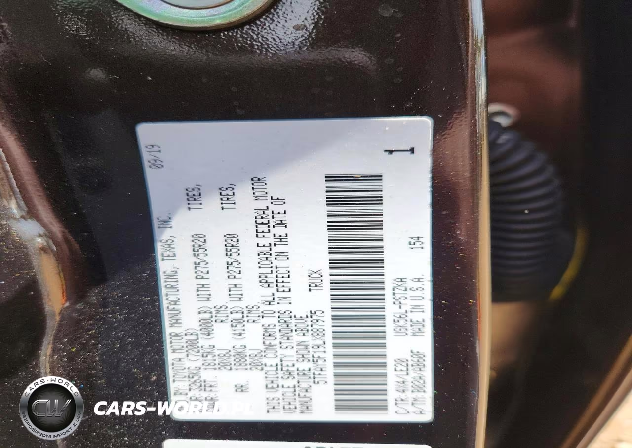 2020 Toyota Tundra Platinum VIN:5TFAY5F19LX887975 - 12