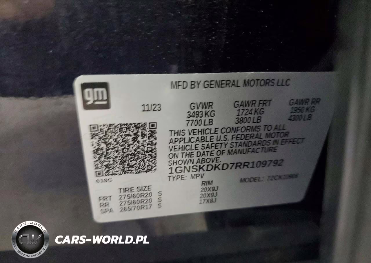2024 Chevrolet Suburban K1500 Z71 VIN:1GNSKDKD7RR109792 - 12