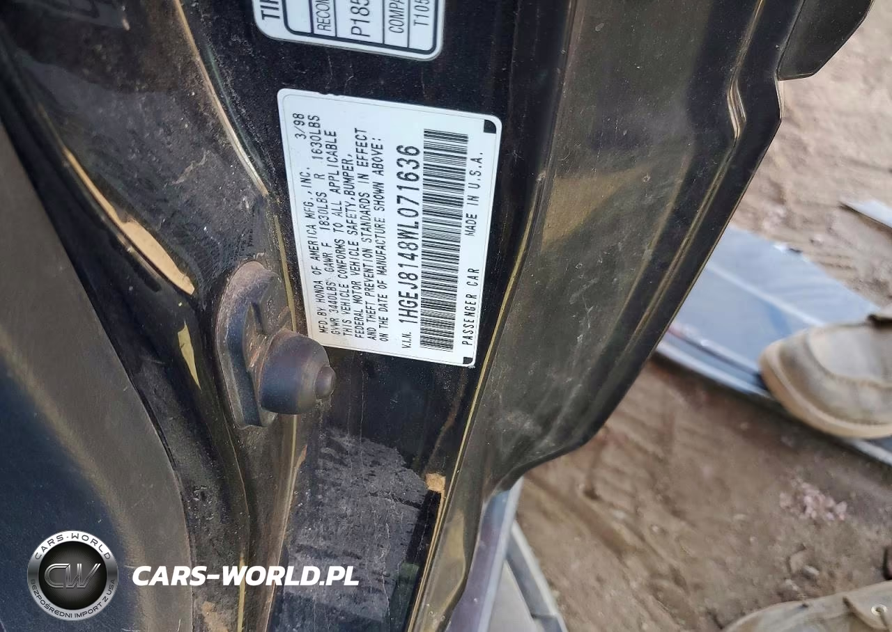 1998 Honda Civic Ex VIN:1HGEJ8148WL071636 - 12