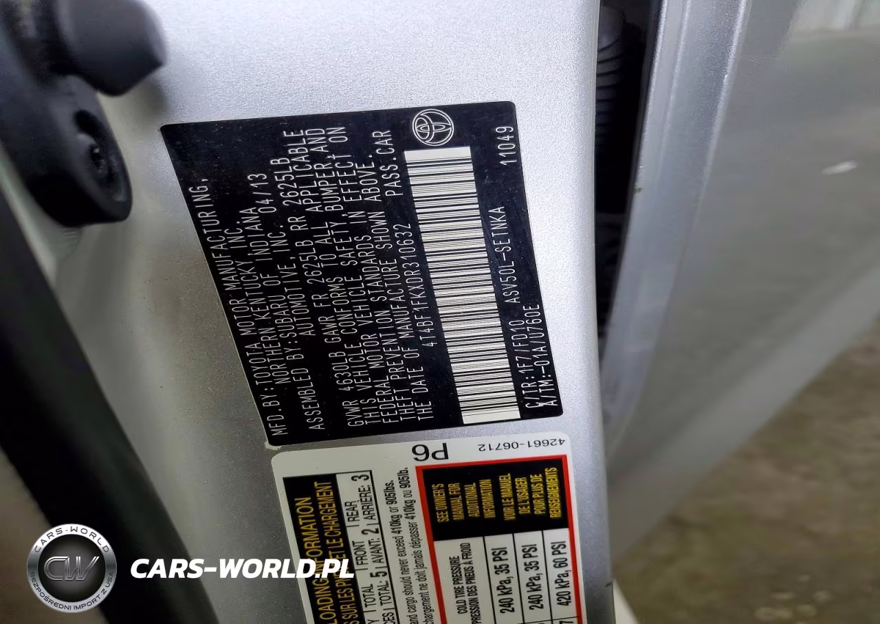 2013 Toyota Camry Le VIN:4T4BF1FKXDR310632 - 12