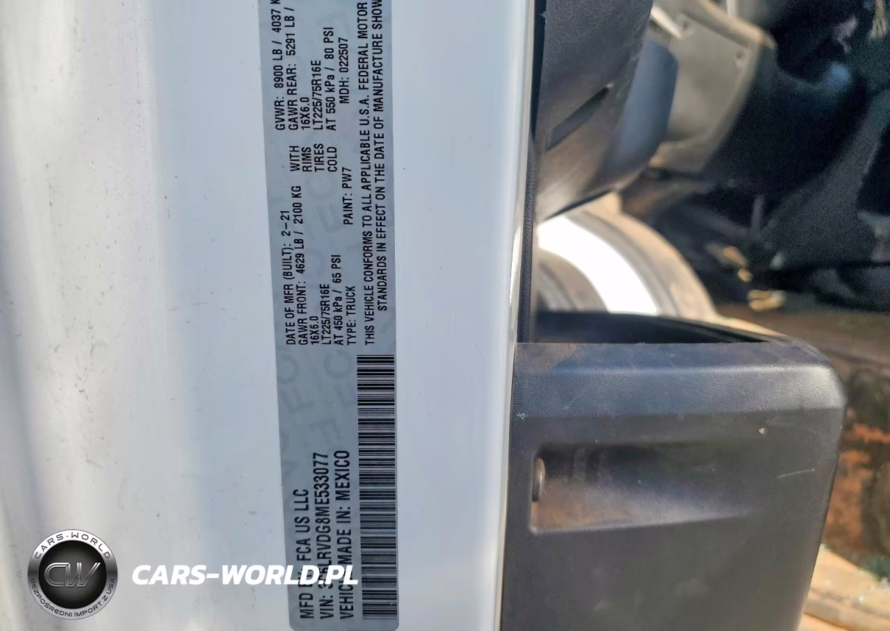 2021 Ram Promaster 2500 Delivery Van VIN:3C6LRVDG8ME533077 - 14