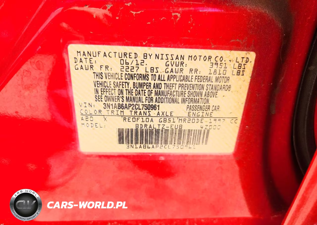 2012 Nissan Sentra 2.0 VIN:3N1AB6AP2CL750961 - 13