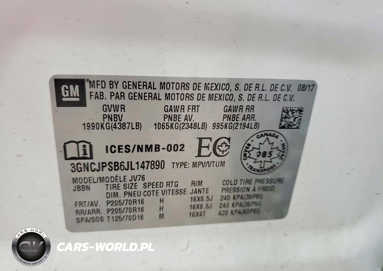 2018 Chevrolet Trax 1Lt VIN:3GNCJPSB6JL147890 - 13