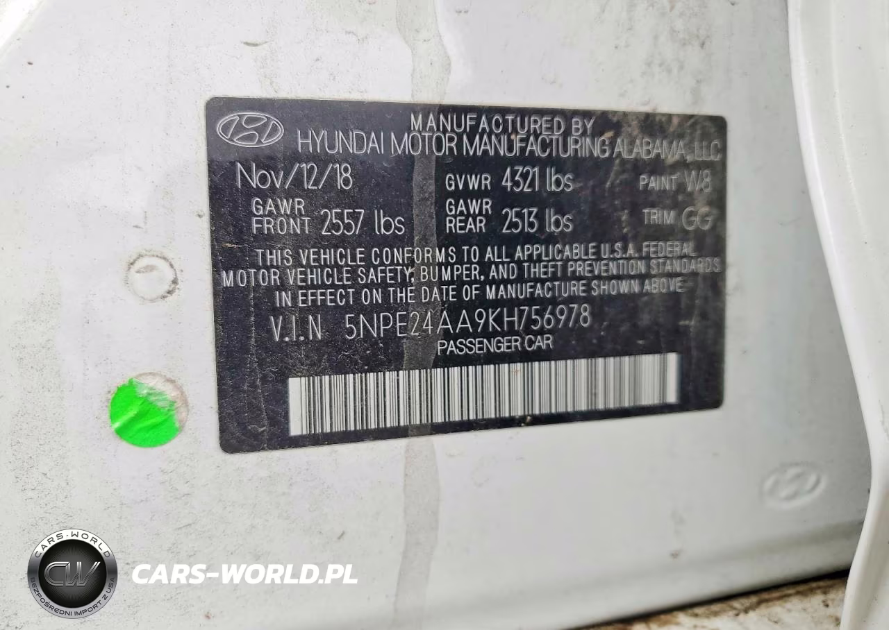 2019 Hyundai Sonata Eco Turbo VIN:5NPE24AA9KH756978 - 12