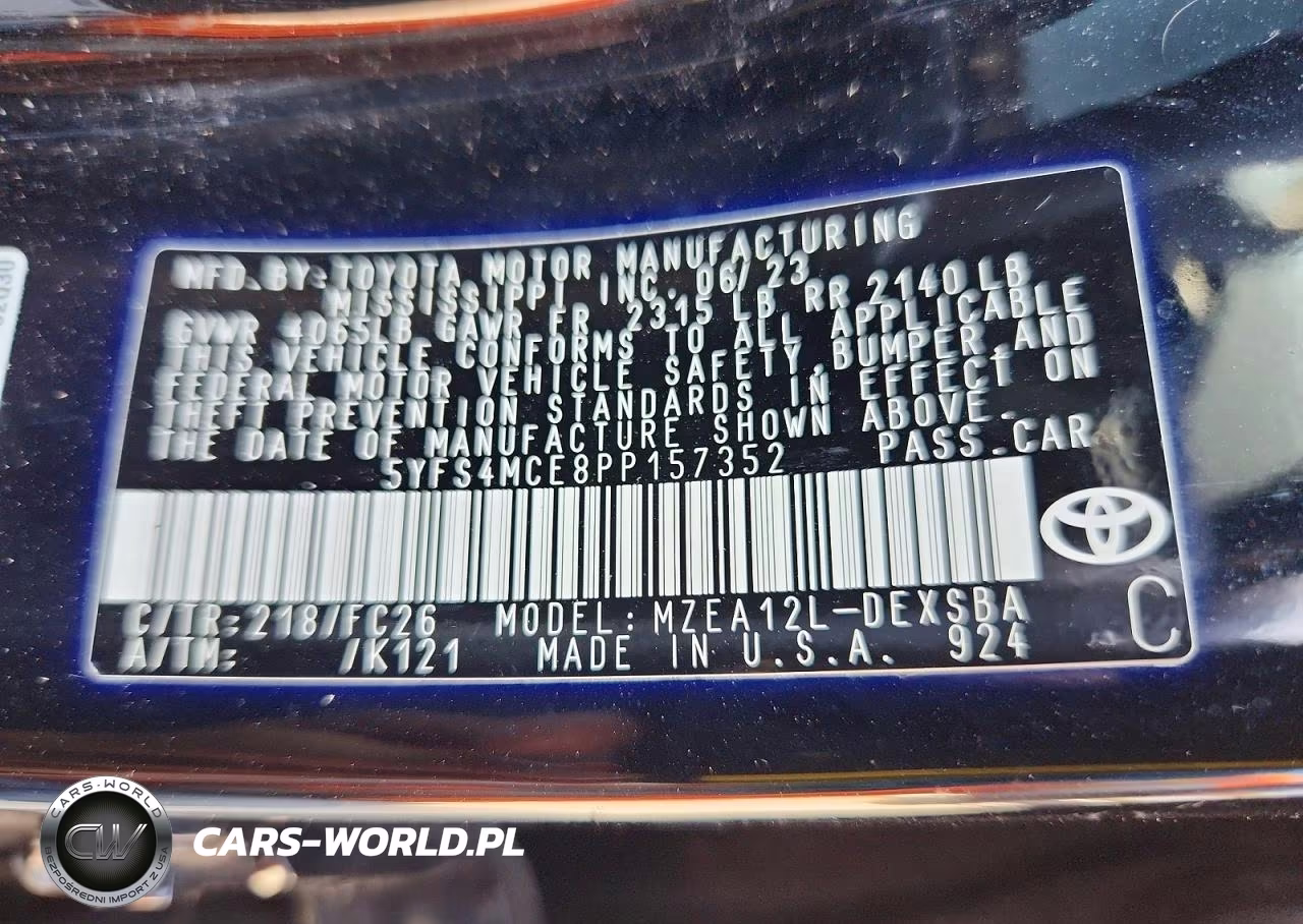 2023 Toyota Corolla Se VIN:5YFS4MCE8PP157352 - 12