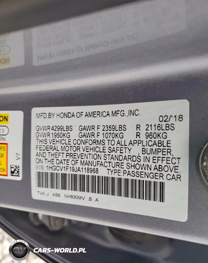 2018 Honda Accord Lx VIN:1HGCV1F19JA118968 - 12