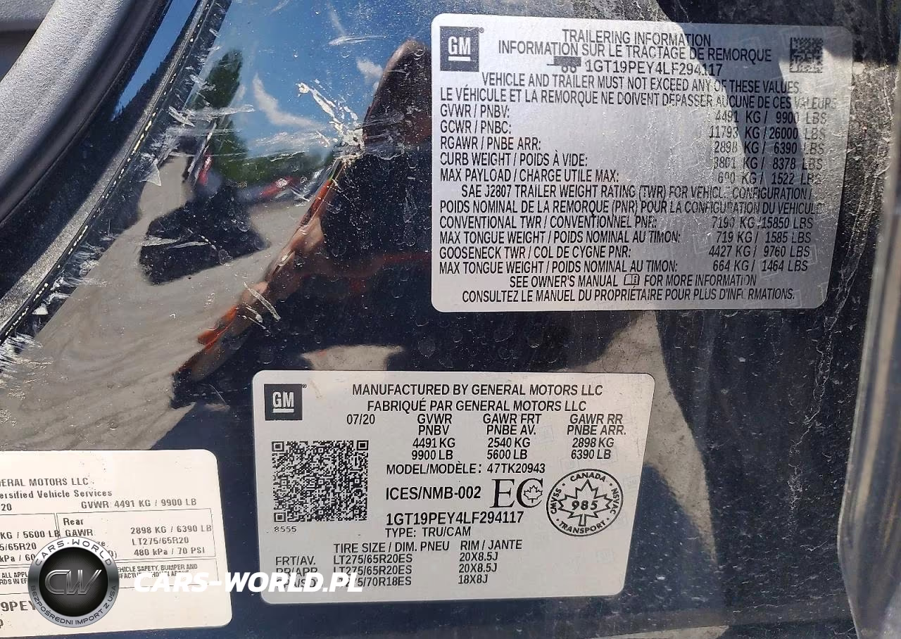 2020 GMC Sierra K2500 At4 VIN:1GT19PEY4LF294117 - 13