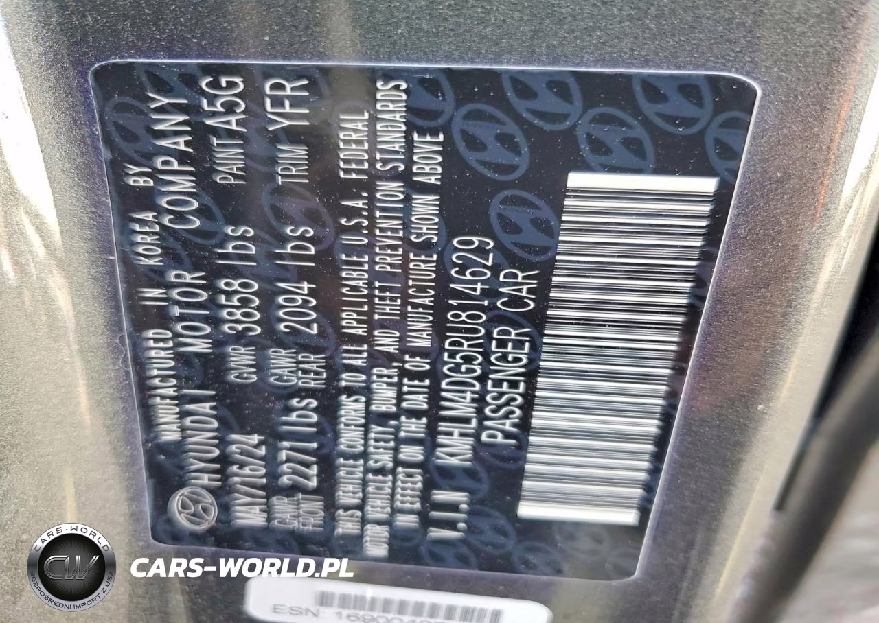 2024 Hyundai Elantra Sel VIN:KMHLM4DG5RU814629 - 13