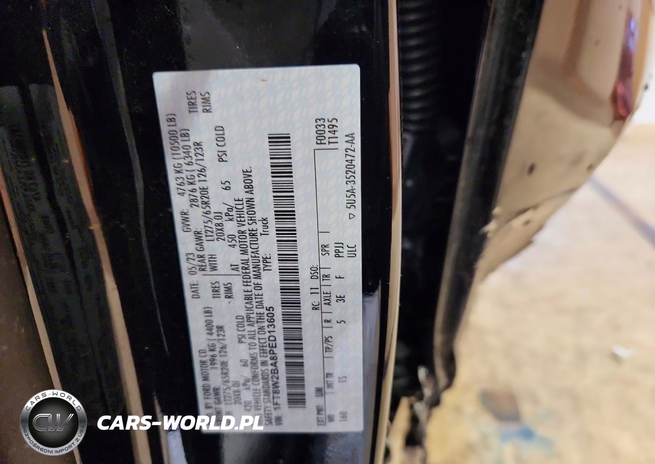 2023 Ford F250 Super Duty VIN:1FT8W2BA8PED13605 - 12