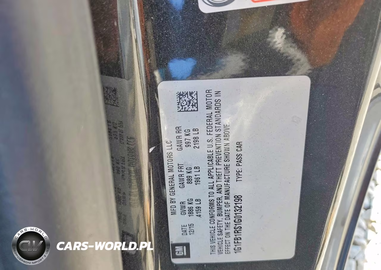 2016 Chevrolet Camaro Lt VIN:1G1FB1RS1G0132198 - 12