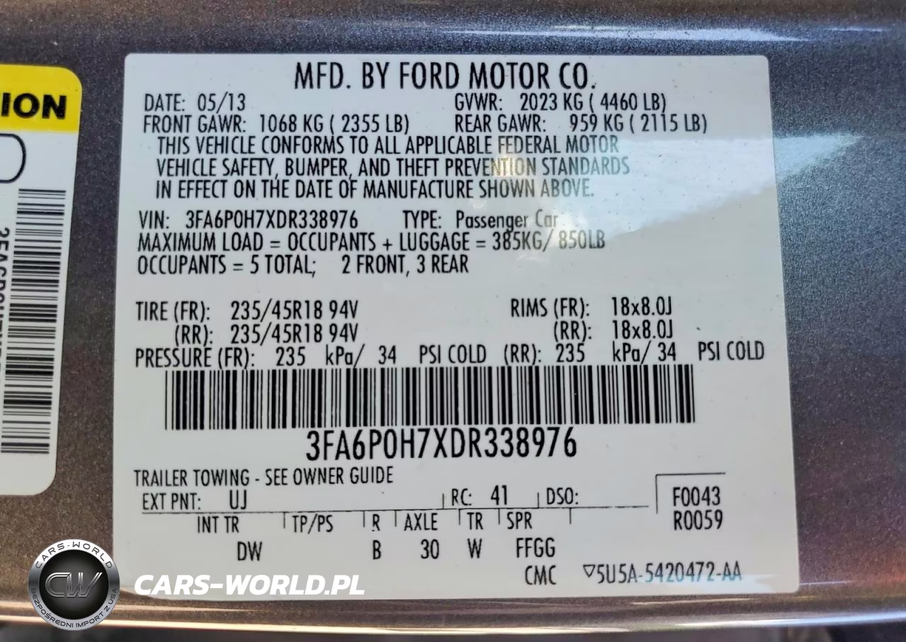 2013 Ford Fusion Se VIN:3FA6P0H7XDR338976 - 13