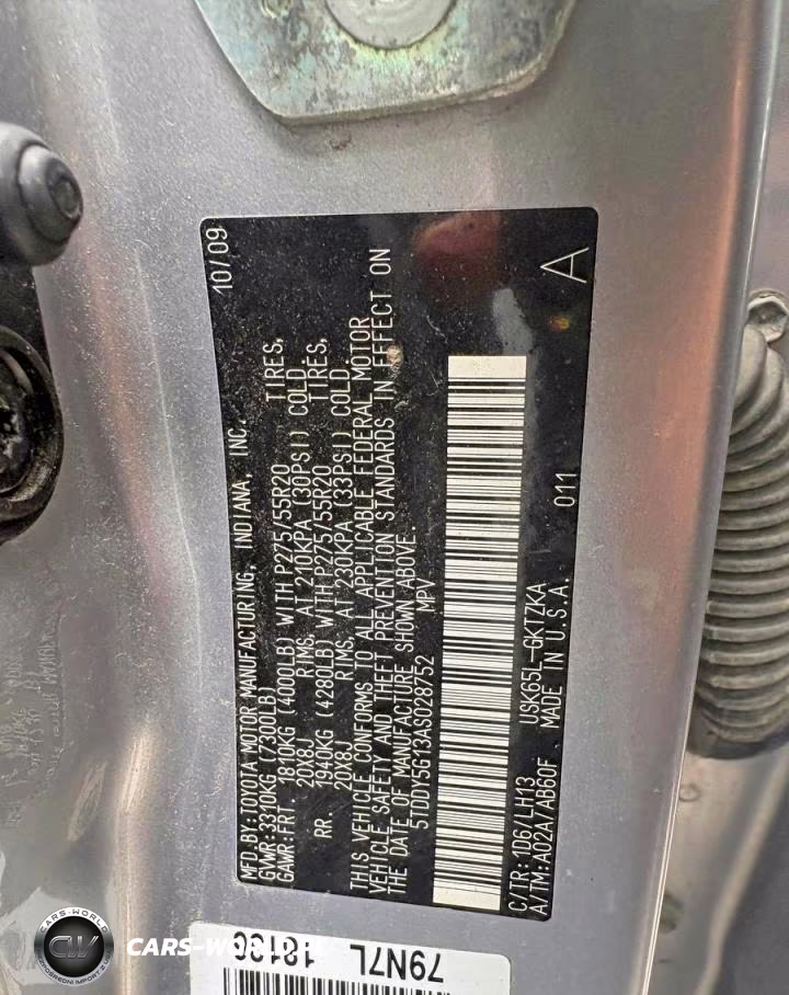 2010 Toyota Sequoia Platinum VIN:5TDDY5G13AS028752 - 10