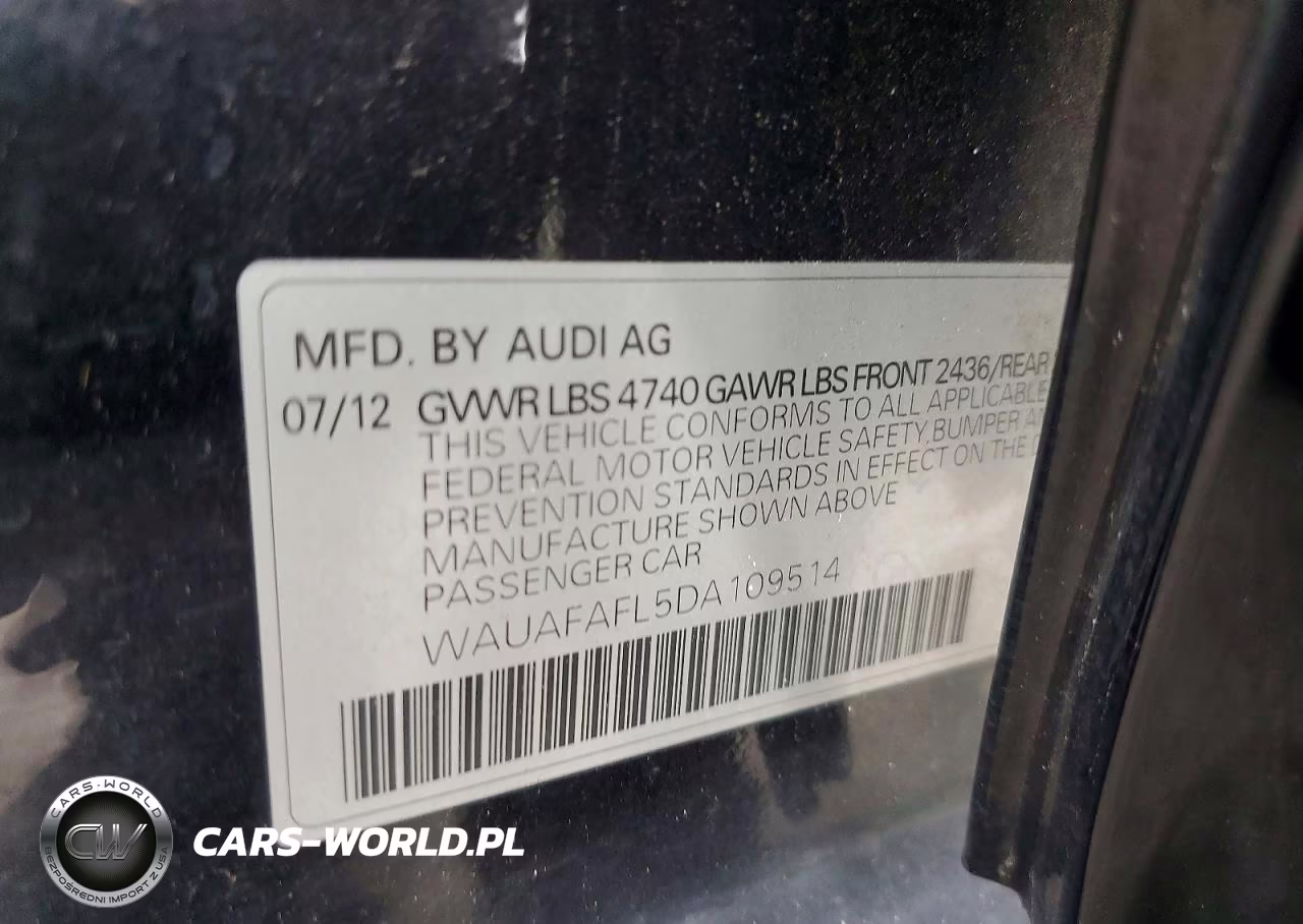 2013 Audi A4 Premium VIN:WAUAFAFL5DA109514 - 12